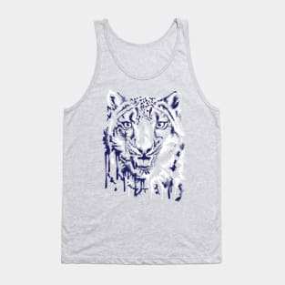 wild snow leopard graffiti Tank Top